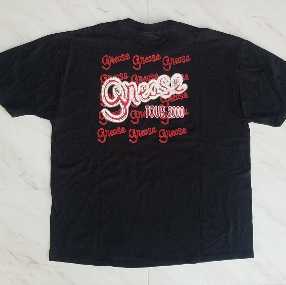 Vintage Jerzees Tee Grease Musical Tour 2000 Large Graphics Double Sided Rare - Picture 8 of 10
